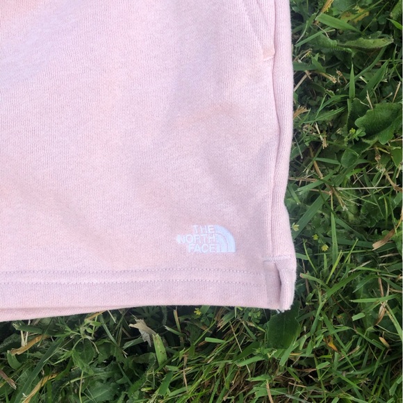 The North Face Women’s Half Dome Fleece Shorts Pink Pockets Stretch Comfy Sz L - Picture 2 of 5